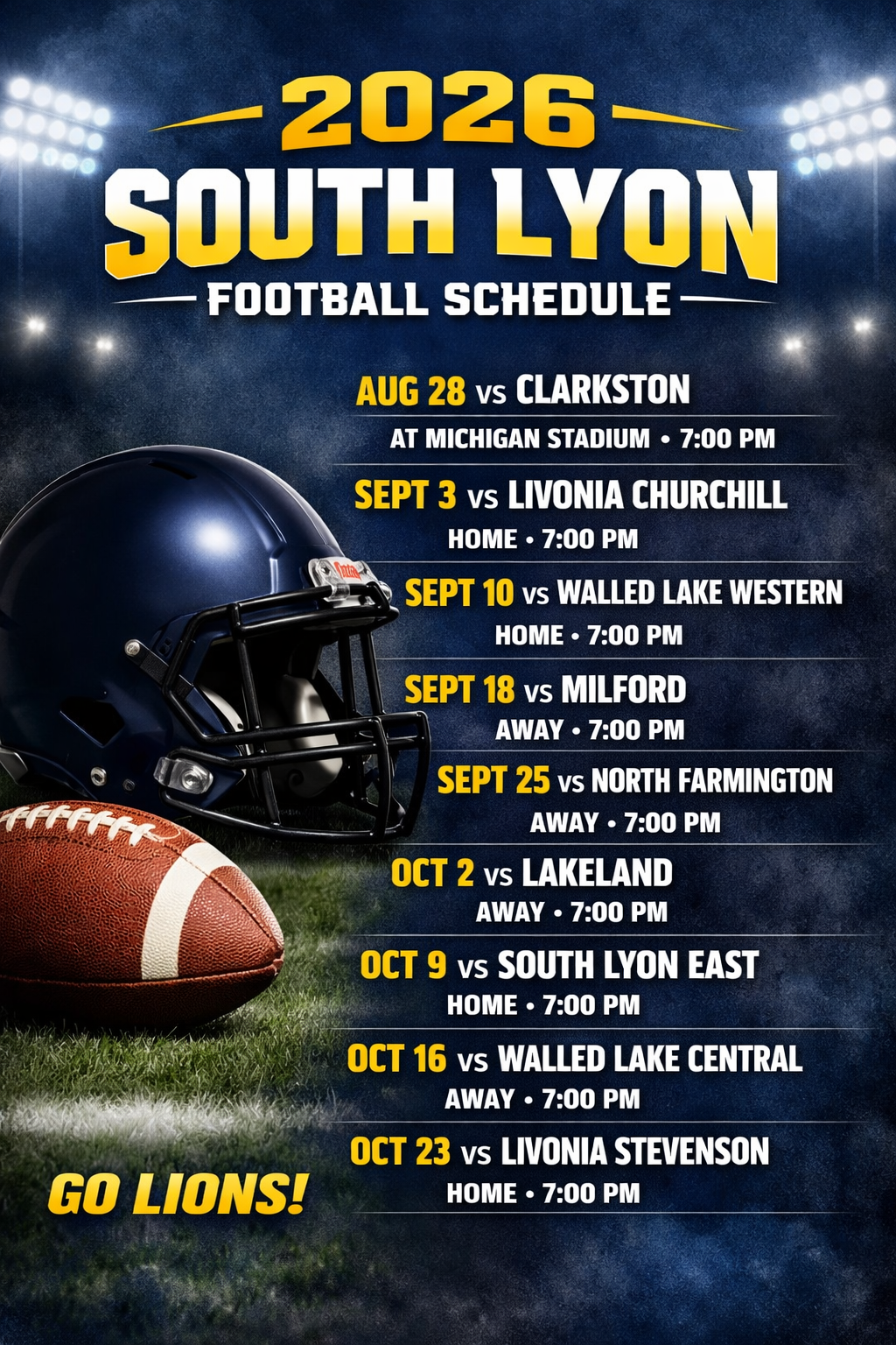 2026 schedule poster